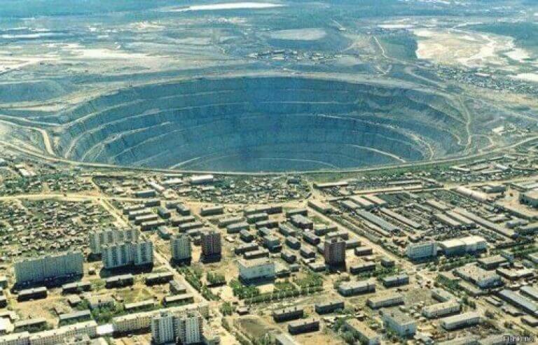 Diamond mine in Mirny